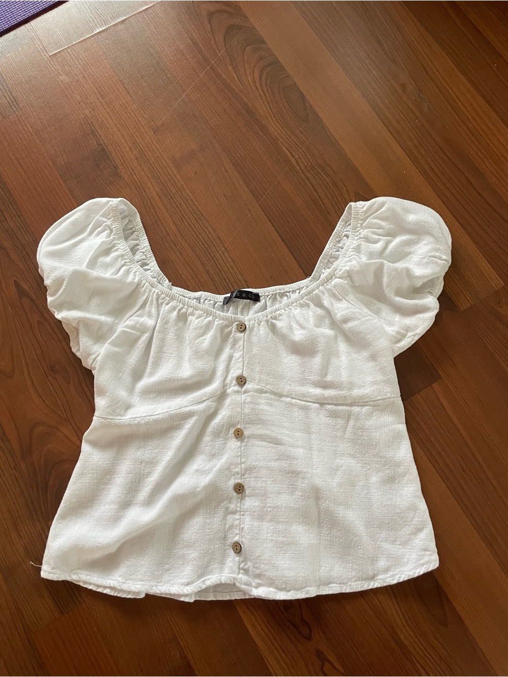 Oliver Peoples White Puff Sleeve Button-Down Top